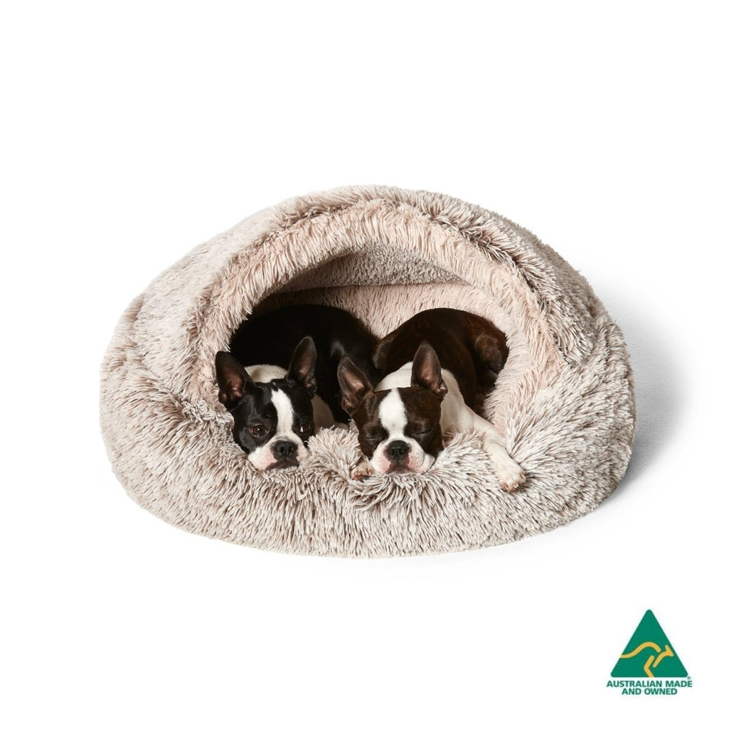 Calming Hoodie Cuddler Mink | Buy Direct at Snooza Dog Beds